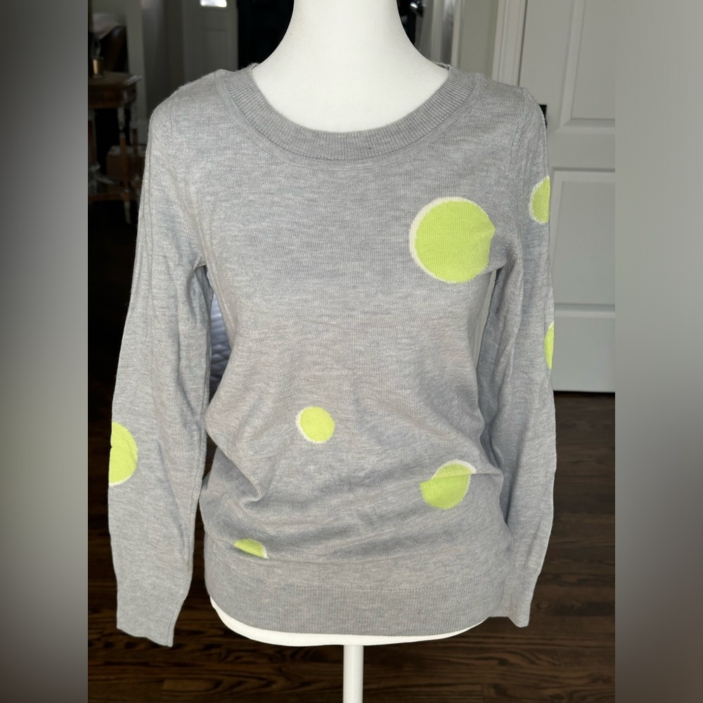 Gap grey wool blend spotted sweater